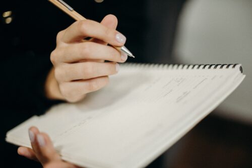 writing in notepad