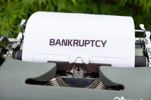 bankruptcy in typewriter